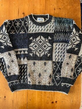 Vintage 90s Northern Spirit Wear Acrylic/Wool/Cotton Nordic-style Sweater